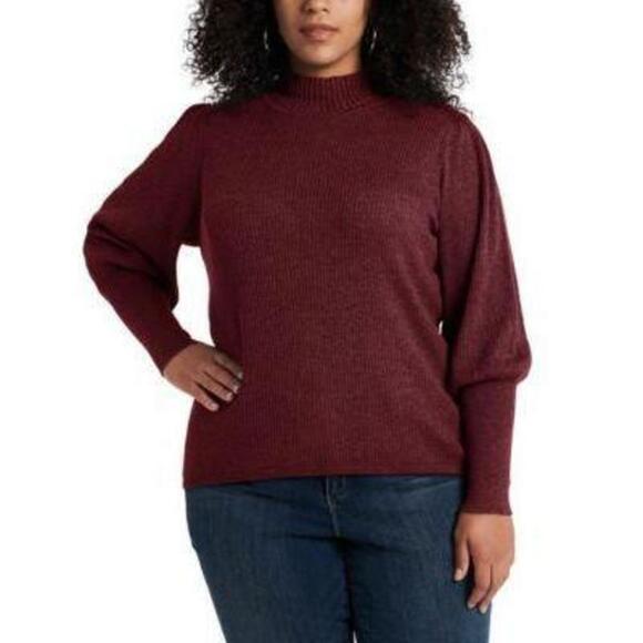 1.STATE Trendy Plus Size Balloon-Sleeve Sweater Antique White 3X - Picture 1 of 1